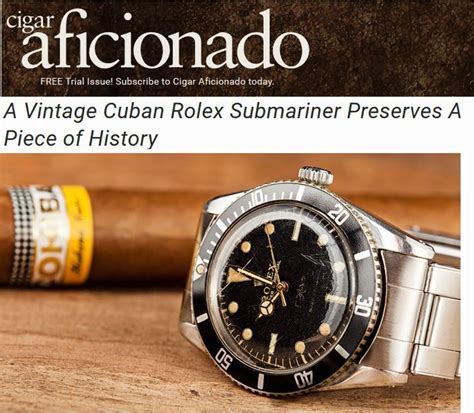 rolex in cuba under batista|A Vintage Cuban Rolex Submariner Preserves A Piece of History.